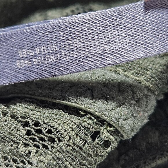 Aerie Lace Halter Bralette Size Medium Olive Green Padded Bra Comfort - Picture 6 of 6